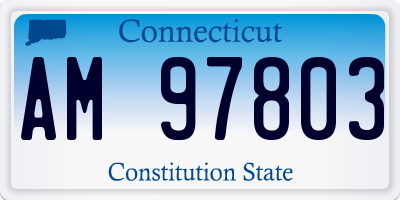 CT license plate AM97803