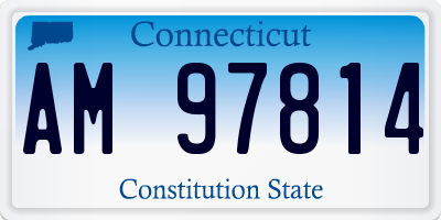 CT license plate AM97814