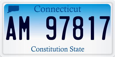 CT license plate AM97817