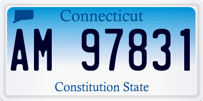 CT license plate AM97831