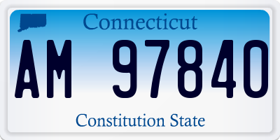 CT license plate AM97840