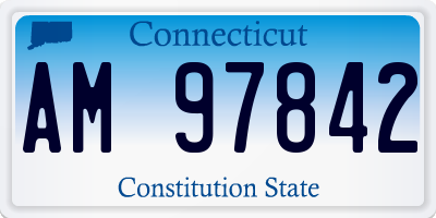 CT license plate AM97842