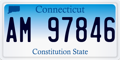 CT license plate AM97846
