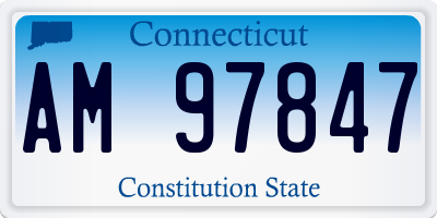 CT license plate AM97847