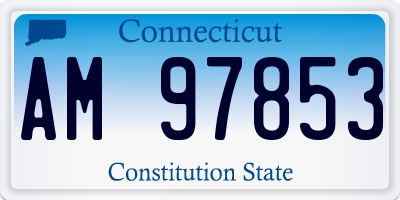 CT license plate AM97853