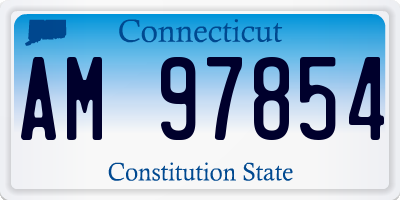 CT license plate AM97854