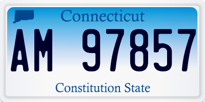 CT license plate AM97857