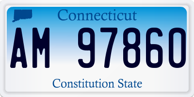CT license plate AM97860