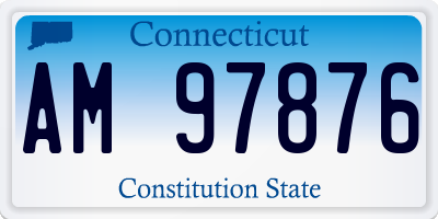 CT license plate AM97876