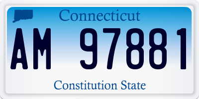 CT license plate AM97881