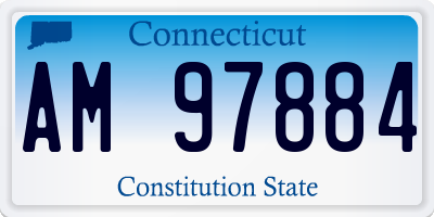 CT license plate AM97884