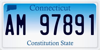 CT license plate AM97891