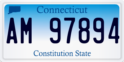 CT license plate AM97894