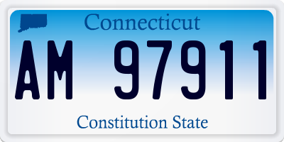 CT license plate AM97911