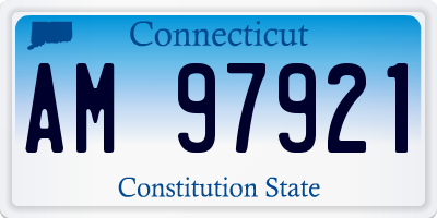 CT license plate AM97921