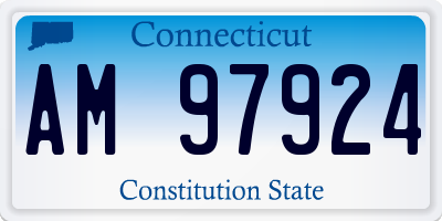 CT license plate AM97924