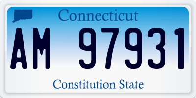 CT license plate AM97931
