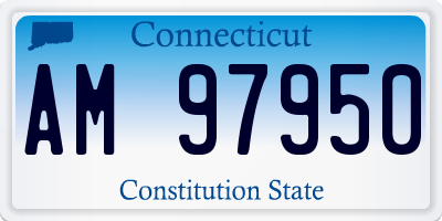 CT license plate AM97950