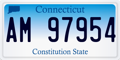CT license plate AM97954