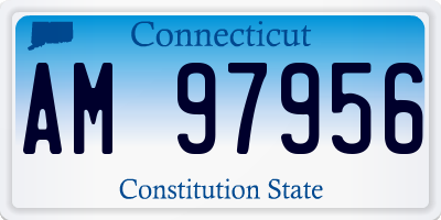 CT license plate AM97956