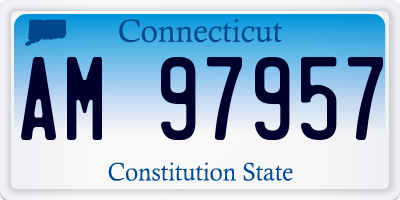 CT license plate AM97957