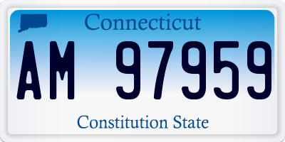 CT license plate AM97959