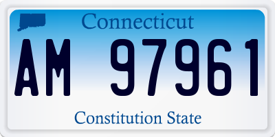 CT license plate AM97961