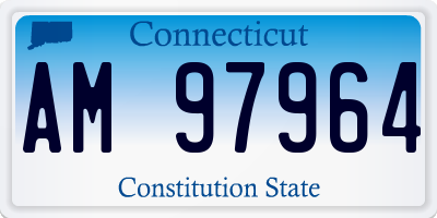 CT license plate AM97964