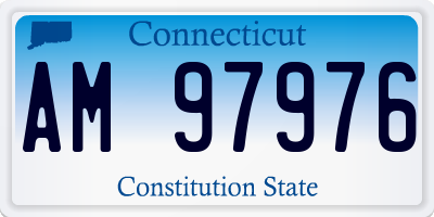CT license plate AM97976