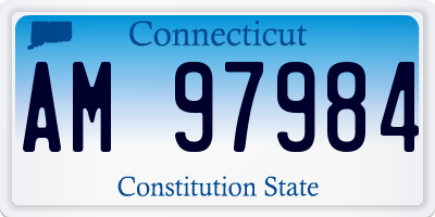 CT license plate AM97984
