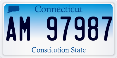CT license plate AM97987