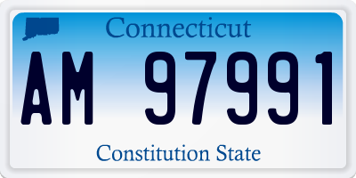 CT license plate AM97991