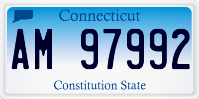 CT license plate AM97992