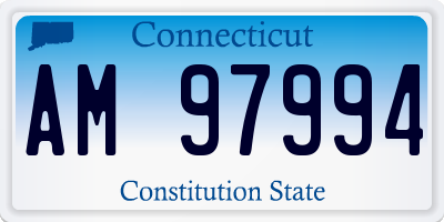 CT license plate AM97994