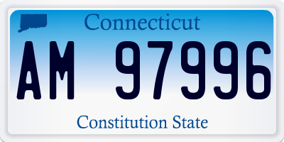 CT license plate AM97996