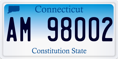 CT license plate AM98002