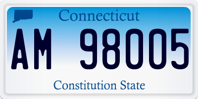 CT license plate AM98005