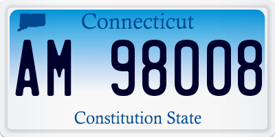 CT license plate AM98008