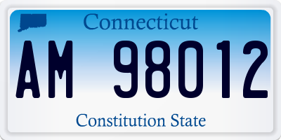 CT license plate AM98012