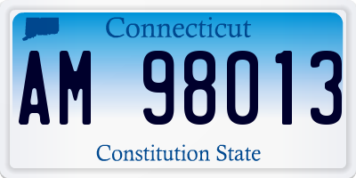 CT license plate AM98013