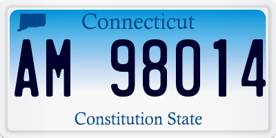 CT license plate AM98014