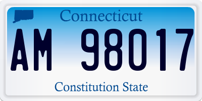 CT license plate AM98017