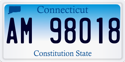 CT license plate AM98018