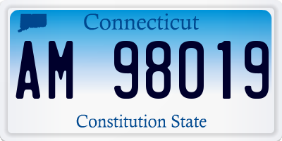 CT license plate AM98019