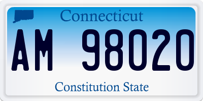 CT license plate AM98020