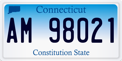 CT license plate AM98021