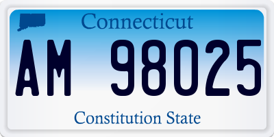 CT license plate AM98025