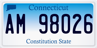 CT license plate AM98026