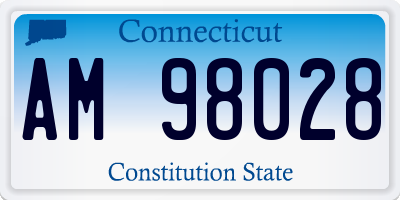 CT license plate AM98028