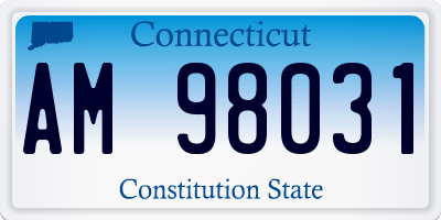 CT license plate AM98031